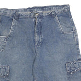 HANG TEN Mens Cargo Blue Shorts L W36 Cotton Blend Casual Pockets
