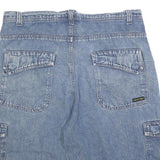 HANG TEN Mens Cargo Blue Shorts L W36 Cotton Blend Casual Pockets
