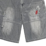 YELLOW BUCKET KING Mens Grey Cargo Shorts 3XL W38 Cotton Blend Casual