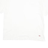 LEVI'S Mens White XL T-Shirt Short Sleeve V-Neck Plain Cotton Casual