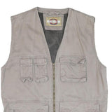NATURE CHALLENGE Mens Beige Outdoor Cotton Blend Vest M Casual Utility Zip