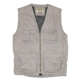NATURE CHALLENGE Mens Beige Outdoor Cotton Blend Vest M Casual Utility Zip