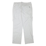 DRIVER Mens Cotton Blend Regular Light Grey Cargo Trousers W36 L33 Casual