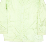 TUDER COURT Womens Pale Green Nylon Button Jacket L Lightweight Plain