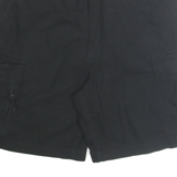 CHAPS Mens Black Cargo Shorts M W34 Cotton Blend Casual Pocketed