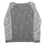 CHAMPION Mens Grey Patterned Cotton Pullover Crew Neck Jumper L Casual Comfort