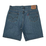 Levis Denim Shorts - 34W 10L Blue Cotton