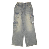 BDG Womens Relaxed Cargo Jeans Denim Light W25 L32 Utility Pockets Zip