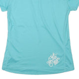 NIKE Womens Blue Kiss My Race Graphic T-Shirt M Short Sleeve Crew Neck