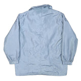 OUT BROOK Mens Blue Casual Jacket L Polyester Blend Plain Zip Comfortable Long