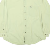 EDDIE BAUER Mens Light Green Shirt M Casual Cotton Blend Button Down Pocket
