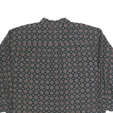 ARROW Mens Black Floral Pattern Cotton Shirt 2XL Long Sleeve Casual Button