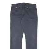 LEVI'S Mens Cotton Blend Blue Regular Straight Trousers W35 L33 Classic Zip