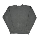 90'S Blank Champion Sweatshirt - Large Grey Cotton Blend