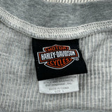 Harley Davidson Long Sleeve T-Shirt - Large Grey Cotton