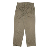 NAUTICA Mens Relaxed Beige Cotton Blend Trousers W34 L32 Zip Classic Straight