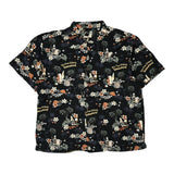 Tropical Print With Drinks Big Dogs Graphic Hawaiian Shirt - 2XL Black Viscose