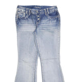 MAURICES Womens Regular Blue Flared Denim Medium W32 L32 Button Cotton Blend