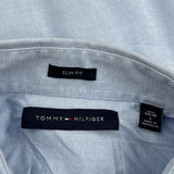 Tommy Hilfiger Slim Fit Shirt - Large Blue Cotton