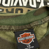 Collectors Edition Harley Davidson Camo T-Shirt - Large Camo Cotton
