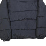 BIG STAR Mens Black Classic Jacket L Polyester Plain Zip Comfortable Warm