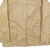 BC CLOTHING Womens Beige Faux Fur Collar Button Jacket XL Polyester Blend Plain