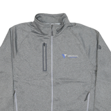 THE NORTH FACE Mens Grey Softshell Jacket L Polyester Blend Zip Outdoor Fitted