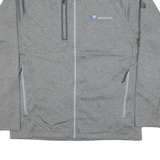 THE NORTH FACE Mens Grey Softshell Jacket L Polyester Blend Zip Outdoor Fitted