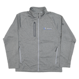 THE NORTH FACE Mens Grey Softshell Jacket L Polyester Blend Zip Outdoor Fitted