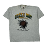 Green Bay Fruit Of The Loom Graphic T-Shirt - XL Grey Cotton Blend