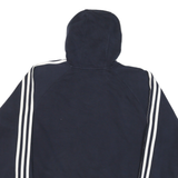 ADIDAS Mens Blue & White Pullover M Cotton Blend Jersey Drawstring Hoodie