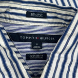 Tommy Hilfiger Striped Shirt - Medium Blue Cotton