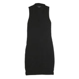 ARMANI EXCHANGE Womens Black Sleeveless Polyester Dress M V-Neck Bodycon Midi