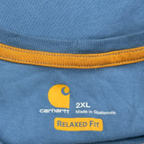 Carhartt T-Shirt - 2XL Blue Cotton Blend
