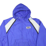 GTM Mens Blue & White Softball Windbreaker XL Polyester Blend Jacket Hooded Zip