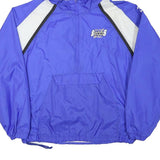 GTM Mens Blue & White Softball Windbreaker XL Polyester Blend Jacket Hooded Zip