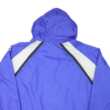 GTM Mens Blue & White Softball Windbreaker XL Polyester Blend Jacket Hooded Zip