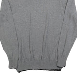 BRUNO BANANI Mens Grey Plain Pullover V-Neck Basic Knit L Lightweight Jumper