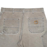 CARHARTT Mens Shorts Beige Casual Cotton Blend 2XL W36 Workwear Durable Style