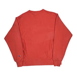 Reverse Weave Champion Spellout Sweatshirt - Large Red Cotton