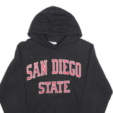 CHAMPION Mens Black San Diego State Hoodie S Cotton Blend Pullover Sweatshirt