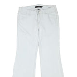 CALVIN KLEIN Womens Jeans White Regular Flared Denim Light W32 L32 Zip Cotton