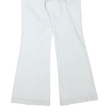 CALVIN KLEIN Womens Jeans White Regular Flared Denim Light W32 L32 Zip Cotton