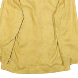 CHRISTIAN AUJARD Womens Yellow Classic Jacket M Polyester Blend Button Plain