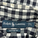 Ralph Lauren Checked Shirt - Large Black & White Cotton