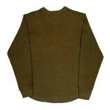 Carhartt Henley Long Sleeve T-Shirt - Large Green Cotton