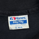 Blank Hanes Single Stitch T-Shirt - XL Black Cotton Blend