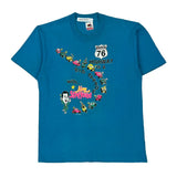 Branson 76 Highway Fruit Of The Loom Single Stitch T-Shirt - Small Blue Cotton