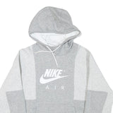 NIKE Mens Grey & Light Grey Air Pullover Hoodie S Comfortable Cotton Blend