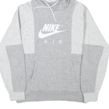 NIKE Mens Grey & Light Grey Air Pullover Hoodie S Comfortable Cotton Blend